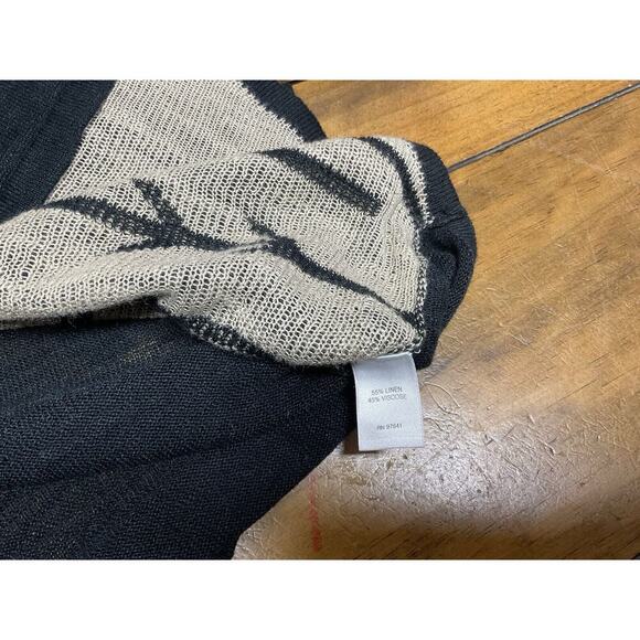 J Jill Linen Tribal Print Blouse Shirt Size Small Petite - Picture 6 of 7